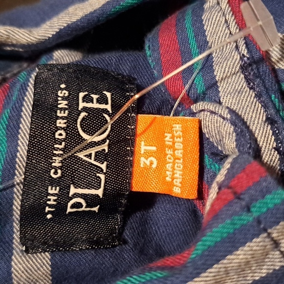 The Children's Place boys size 3T striped long sleeve shirt, New - Picture 3 of 4